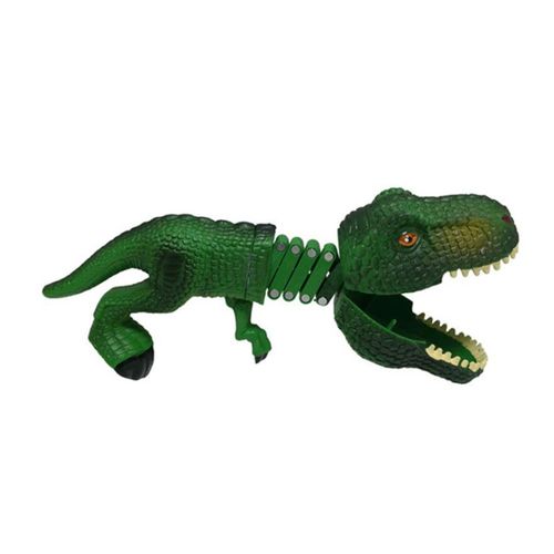 Dinosaure Requin Pecker Telescopique Ressort Manipulateur Clip Creatif Decompression Tricky Jouet, Vert