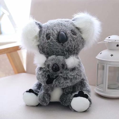 Mum And Baby Koala Bear Plush Stuffed Animal Simulation Koala Doll Toy Gift 30cm