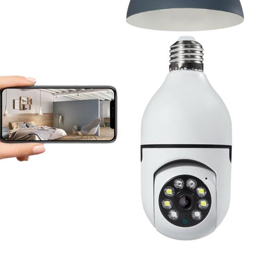 Caméra de Surveillance intérieure Wifi 5G, ampoule E27 200W, Vision nocturne, couleur, suivi automatique des personnes, Zoom numérique