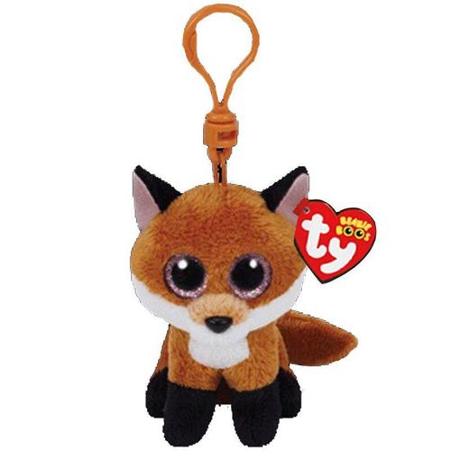 Ty Beanie Boos Plush Slick The Fox Keychain Toy Doll