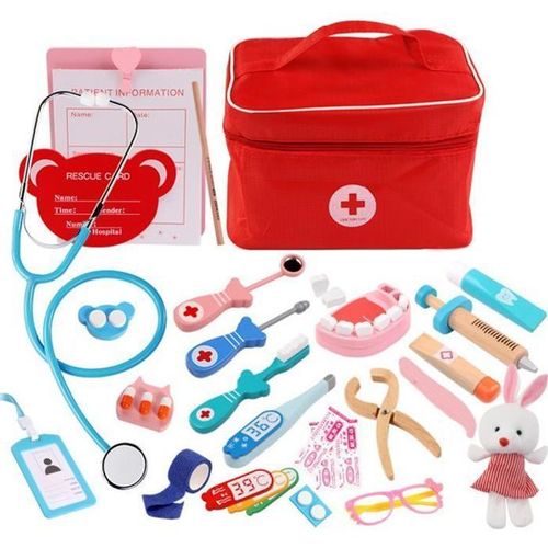 Malette Docteur Enfant Set - Jeux D'imitation - Jouet Docteur En Bois Malette Docteur Kit Medecin