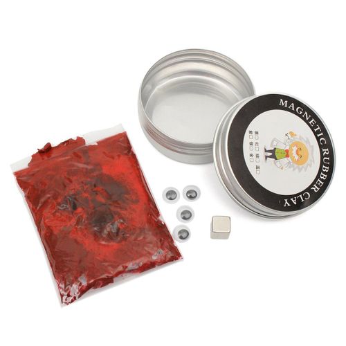 Boue Magnetique Pate A Modeler Mastic Ferrofluide Dense Ferro Fluide Aimant Jouets, Rouge