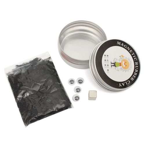 Boue Magnetique Pate A Modeler Mastic Ferrofluide Dense Ferro Fluide Aimant Jouets, Noir
