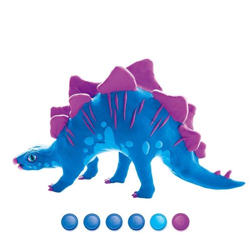 Argile Dinosaure Serie 3d Puzzle Modelisation Manuel Pour Enfants Bricolage Caoutchouc Couleur Boue Jouets, Stegosaurus