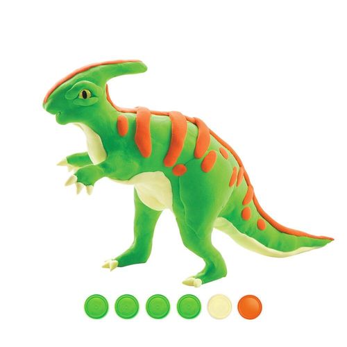 Argile Dinosaure Serie 3d Puzzle Modelisation Manuel Pour Enfants Bricolage Caoutchouc Couleur Boue Jouets, Parasaurolophus