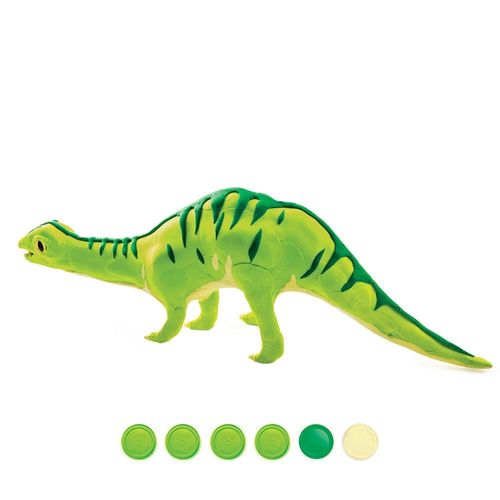 Argile Dinosaure Serie 3d Puzzle Modelisation Manuel Pour Enfants Bricolage Caoutchouc Couleur Boue Jouets, Brontosaure