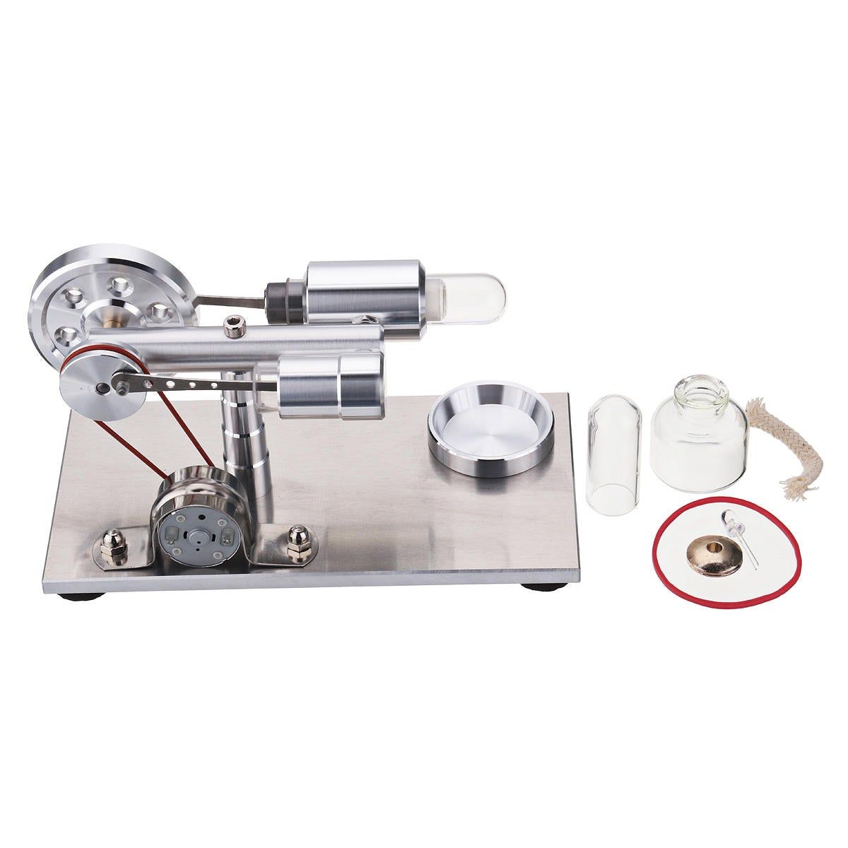 Hot Air Stirling Engine Model Generator Steam Diy Physics Sc... - 4