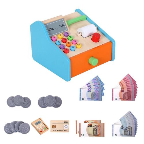 Caisse Enregistreuse En Bois Boutique Epicerie Caisse Jouer Jeu Apprendre Education Jouets Pour Enfants Cadeau Parfait