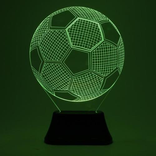 3d Led Lampe Football Optique Illusion Veilleuses 7 Couleurs Usb Décor Chambre Bo10345