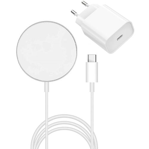 Chargeur Induction + Secteur Compatible Magsafe Pour Iphone 16 / Iphone 16 Plus / Iphone 16 Pro / Iphone 16 Pro Max - Phonillico®
