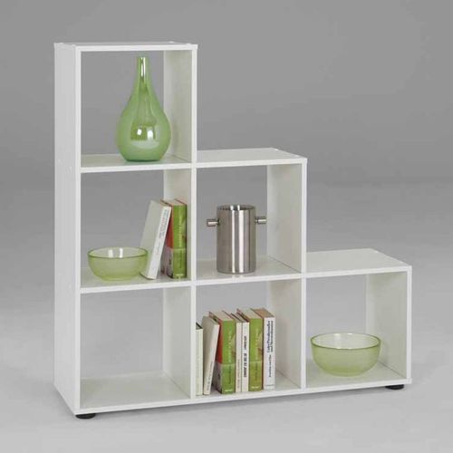 Paris Prix - Étagère 6 Cases Design "Gaman" 108cm Blanc