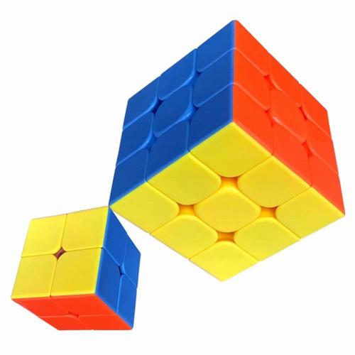Speed Cube Lot De 2x2x2 3x3x3 Cube Magique Sans Autocollant [2 Pack] Puzzles Jouets Durable Rapide Et Lisse
