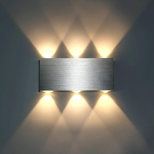 18w Led Wall Light Indoor Wall Lamp Modern Square Up Down Aluminum Lighting Decoration Light Warm White