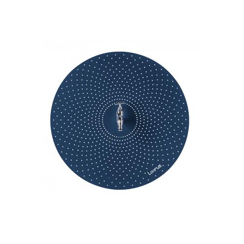 Fontaine De Jardin Design Rond Mural Bleu Marine Laorus - Ø 50 Cm