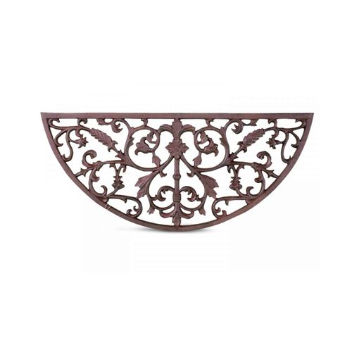 Tapis Paillasson Fer Forge Demi Lune Fonte 69cm - Marron