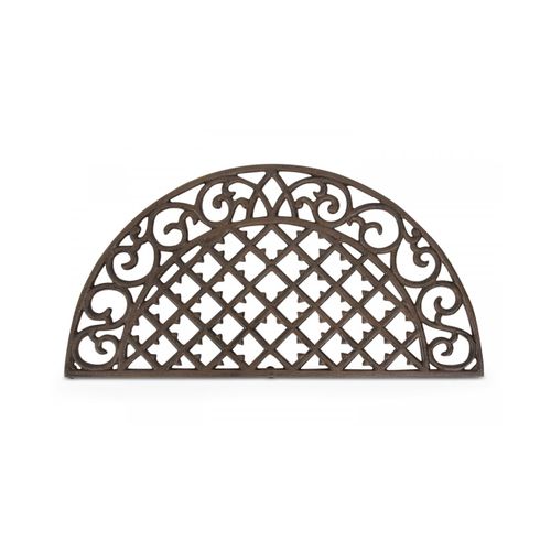 Tapis Paillasson Demi Lune Fonte Marron 67x2x34cm