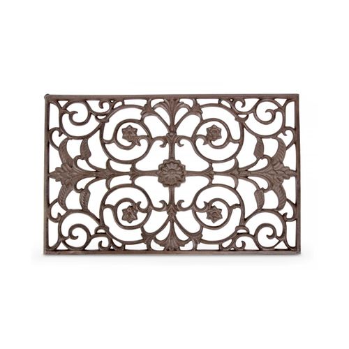 Tapis Paillasson Rectangulaire Fonte Marron 62.5x2x39cm