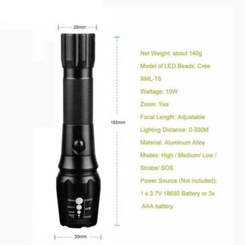 Lampe Electrique G700 Led Zoom Flashlight X800 Military Lumitact Torch 18650 Battery Charger Wdd61118286_San557 Bo93995