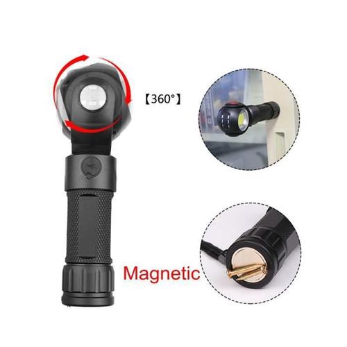 Lampe De Travail T6 Cob Lampe Led 360 ° Rotatif Magnétique Usb Rechargeable Lampe Portable Bo29674