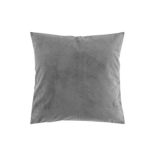 Coussin Déco En Velours "Casual" 40x40cm Gris