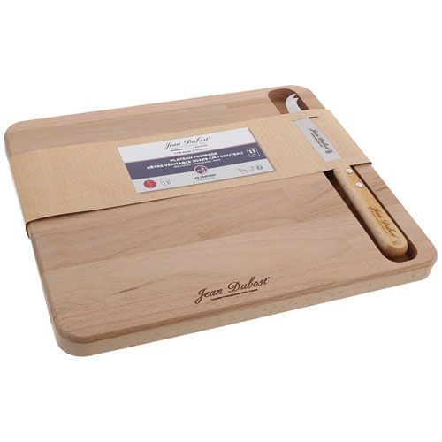 Jean Dubost - Plateau Fromage Bois 30x25cm + Couteau Ap03a3q0e15002