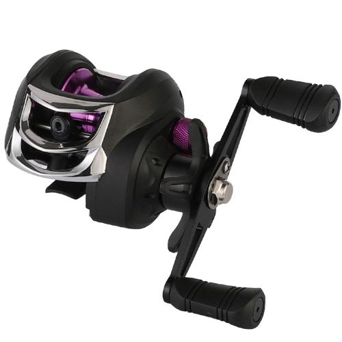 Couleur Ak(Ratio 7.2) Violet Moulinet De Pêche Baitcasting Avec Frein À Bobine Métallique 18kg, Haute Vitesse 7.2:1, Pour Pêche Au Leurre, À La Carpe, En Eau Salée