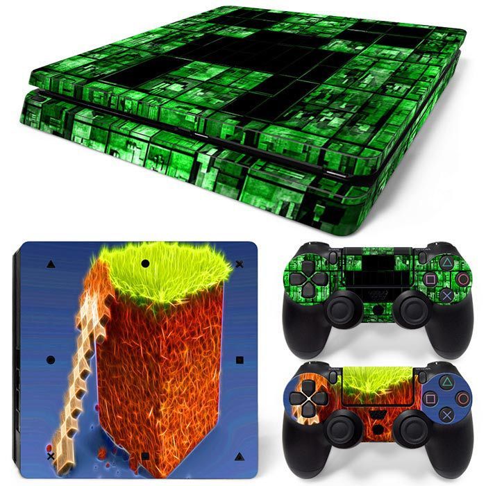 Kit De Autocollants Skin Decal Pour Ps4 Slim Game Console Fu...