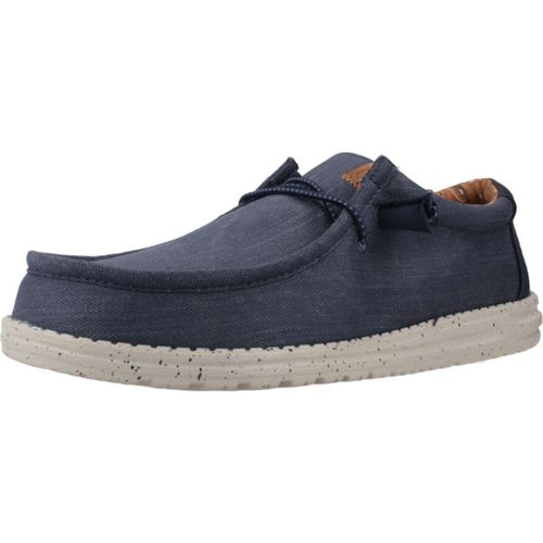 Hey Dude Wally Washed Canvas Colour Bleu