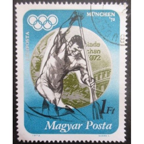 Hongrie Poste Aérienne N°355 Médaille Aux Jeux Olympiques De Munich 1972 Oblitéré