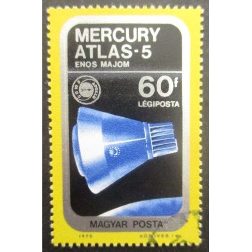 Hongrie Poste Aérienne N°378 Mercury Atlas 5 Oblitéré