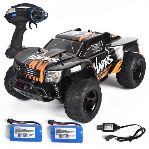 Rtr Deux Batterie 2.4g Rwd 30km/H Modèles De Vehicules De Voiture Rc Haute Vitesse Camion Tout-Terrain Enfant Jouets Pour Enfants,Orange