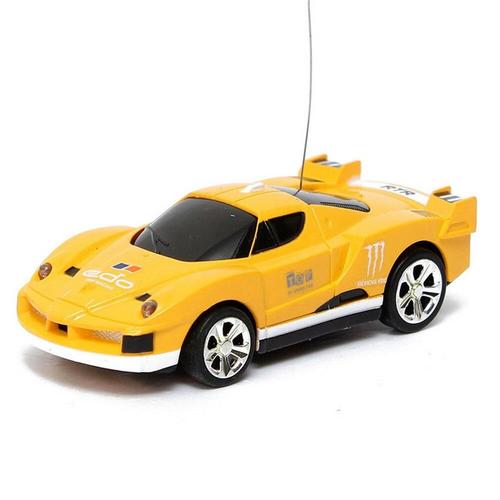 Coke Can Mini Radio Telecommande Micro Racing Rc Car,Jaune