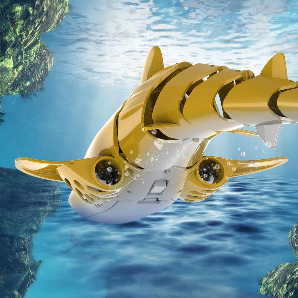 2.4ghz Rc Golden Shark Bateau Robot Radio Simulation Etanche... - 6