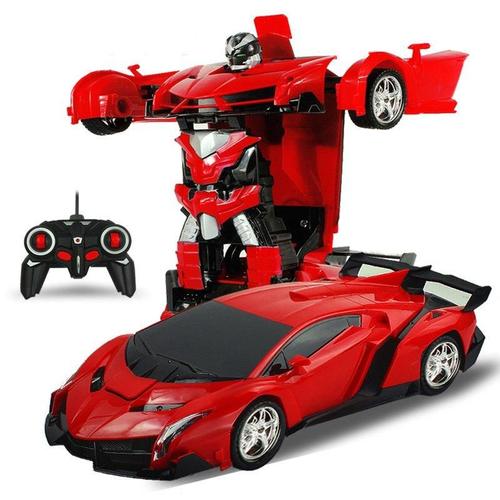 En 1 Voiture Rc Sans Fil Sport Transformation Robot Modèle Deformation Camion Jouet De Combat