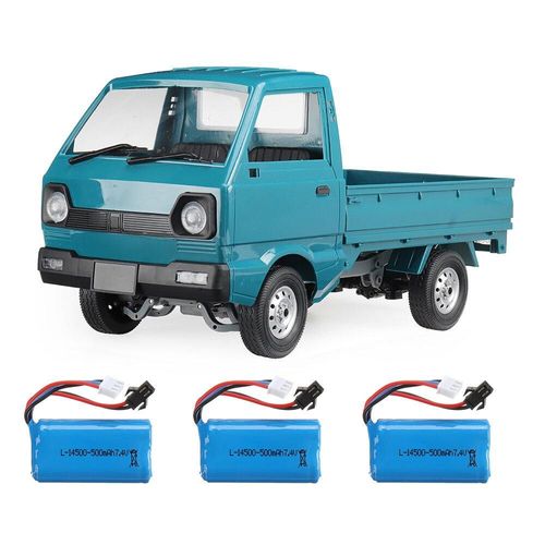 2.4g 2wd Militaire Camion Sur Chenilles Hors Route Rc Modèles De Vehicules De Voiture Jouet Plusieurs Batterie Lac Bleu,Trois Batteries