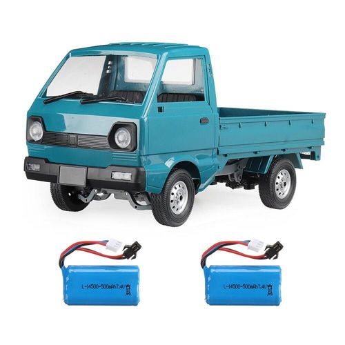 2.4g 2wd Militaire Camion Crawler Hors Route Rc Voiture Modèles De Vehicules Jouet Plusieurs Batterie Lac Bleu,Deux Batteries