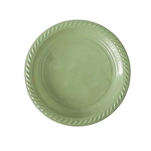 20 Assiettes Réutilisables 22cm Olive
