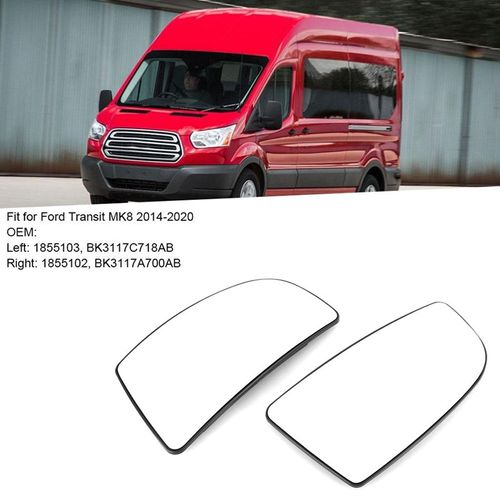 1 Paire De Lentilles De Rétroviseur Pour Ford Transit Mk8 V363 2014 ? 2020 Bk31-17c718-Ab, Aile Inférieure De Porte Avant De Voiture