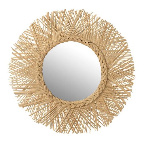 Miroir Mural en Rotin "Tressé" 60cm Naturel