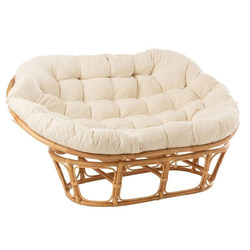 Fauteuil & Coussin En Rotin "Roni" 179cm Naturel