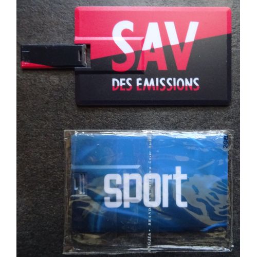 Collector Lot De 2 Clé Usb Canal+ 2 Go Sav Des Émissions Et Canal+ Sport