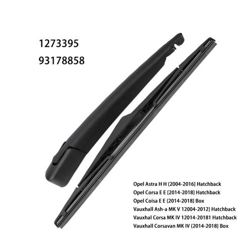 Ensemble De Bras D'essuie-Glace Arrière Et De Lames, 1273395, 93178858, Pour Vauxhall Opel Astra H 4/5, Porte Corsa E