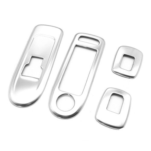 Autocollants Argentés De Garniture De Panneau De Boutons De Commutateur De Porte Fenêtre D'accoudoir, Pour Citroën C5 Et Peugeot 508