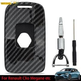 Coque clé,Étui à clé de voiture 4 boutons pour Renault Clio Megane