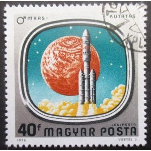 Hongrie Poste Aérienne N°384 Sonde Spatiale Viking Oblitéré