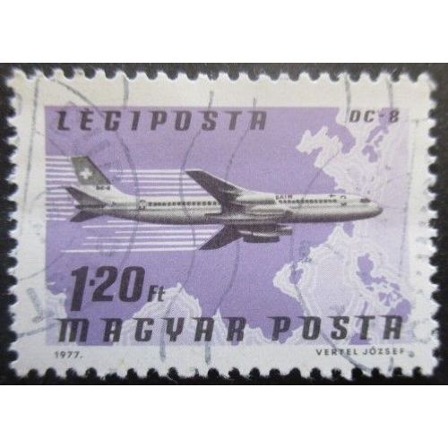 Hongrie Poste Aérienne N°393 Avion Oblitéré
