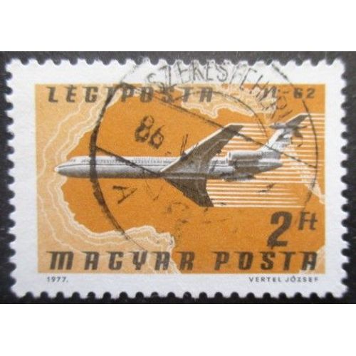 Hongrie Poste Aérienne N°394 Avion Oblitéré