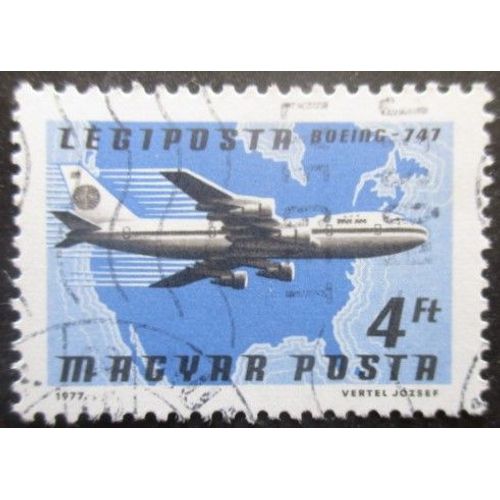 Hongrie Poste Aérienne N°396 Avion Oblitéré