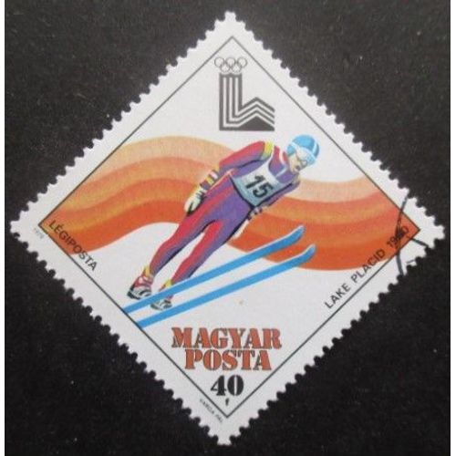 Hongrie Poste Aérienne N°422 Jeux Olympiques D'hiver Lake Placid 1980 Oblitéré