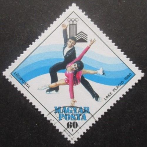 Hongrie Poste Aérienne N°423 Jeux Olympiques D'hiver Lake Placid 1980 Oblitéré